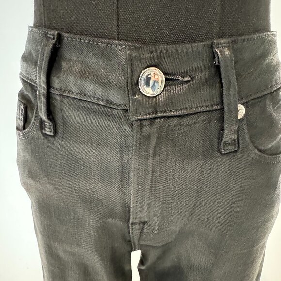 Good American Jet Black Straight Leg Pants - Picture 3 of 5